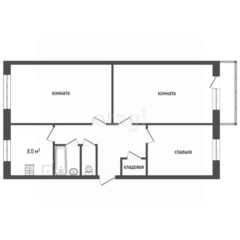 3-к кв. Челябинская область, Челябинск Комсомольский просп., 30а (65.7 ... - Фото 1