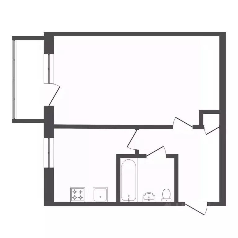 1-к кв. Тюменская область, Тюмень ул. 50 лет ВЛКСМ, 105 (30.0 м) - Фото 1