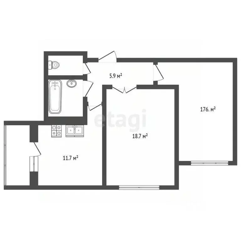 2-к кв. Свердловская область, Екатеринбург ул. Хрустальногорская, 87 ... - Фото 2