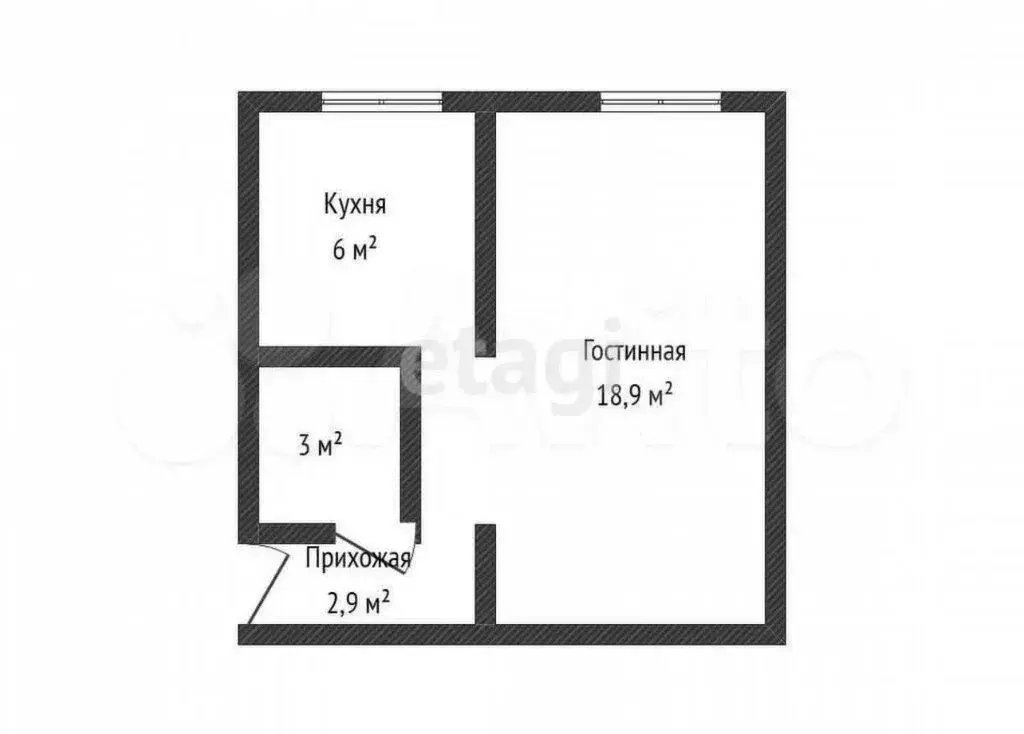 1-комнатная квартира: Ишимбай, улица Губкина, 46 (29.7 м) - Фото 1