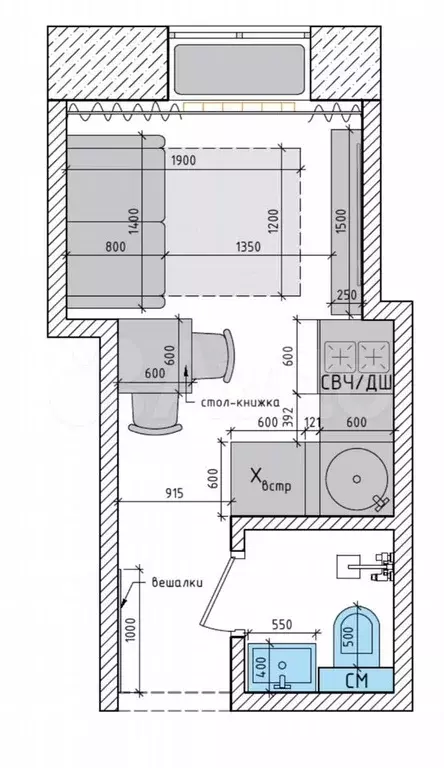 Квартира-студия, 12,6 м, 1/4 эт. - Фото 0