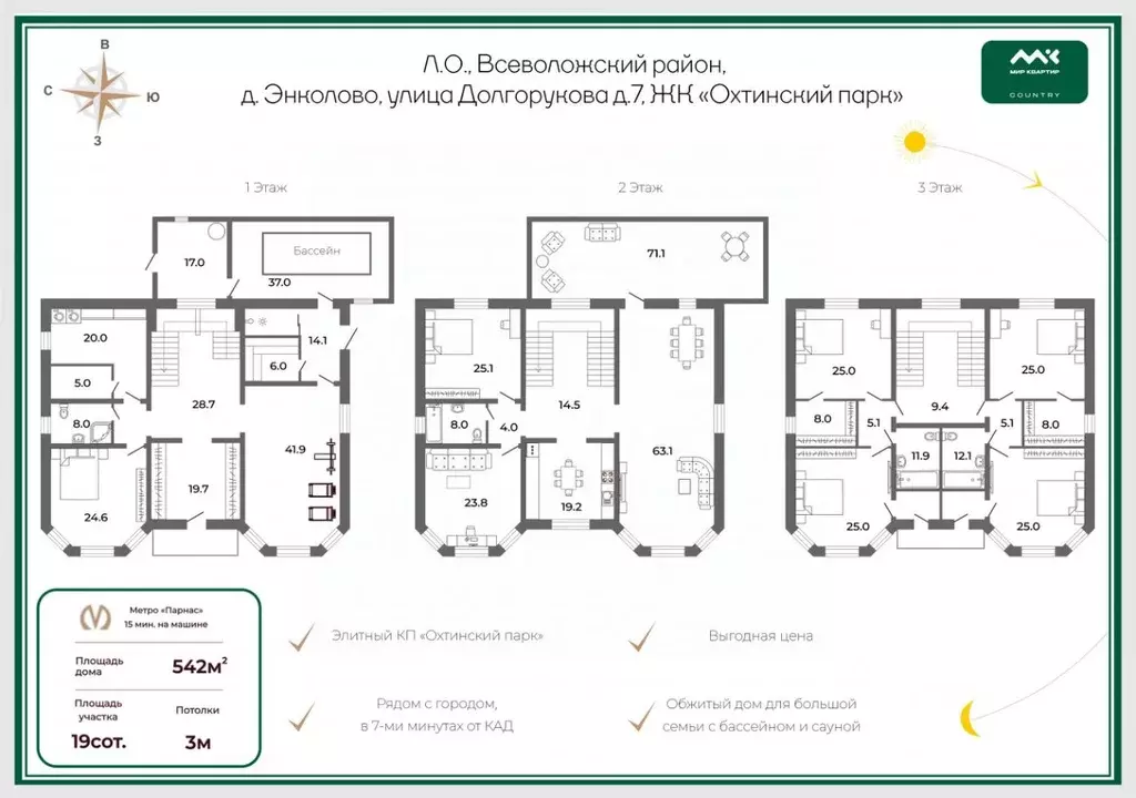 Дом в Ленинградская область, Всеволожский район, Бугровское городское ... - Фото 1