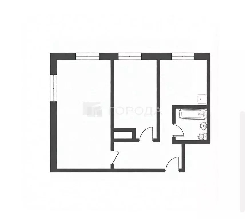 2-к кв. Алтайский край, Барнаул ул. Новосибирская, 2 (40.3 м) - Фото 2