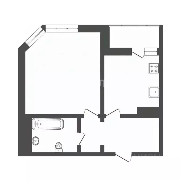 1-к кв. Нижегородская область, Нижний Новгород Украинская ул., 48 ... - Фото 2