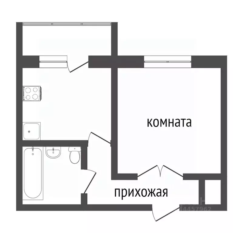 1-к кв. Челябинская область, Челябинск ул. Завалишина, 4 (42.0 м) - Фото 2