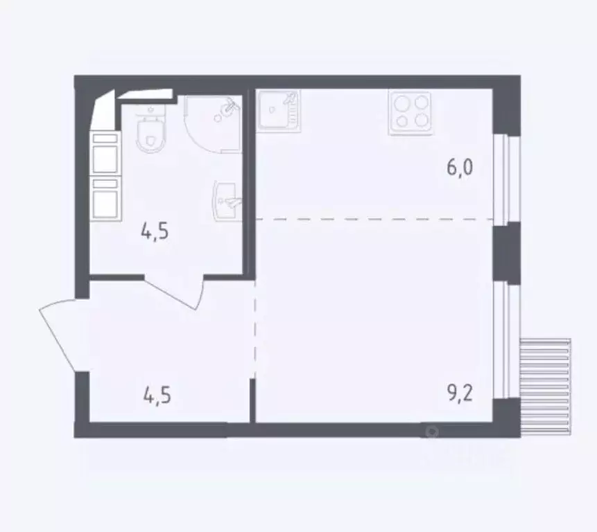 Студия Москва Кокошкино дп, ул. Стожарова, 11 (25.0 м) - Фото 1