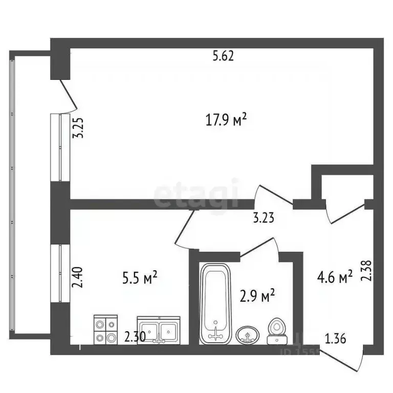 1-к кв. Самарская область, Самара ул. Маяковского, 17 (31.5 м) - Фото 2
