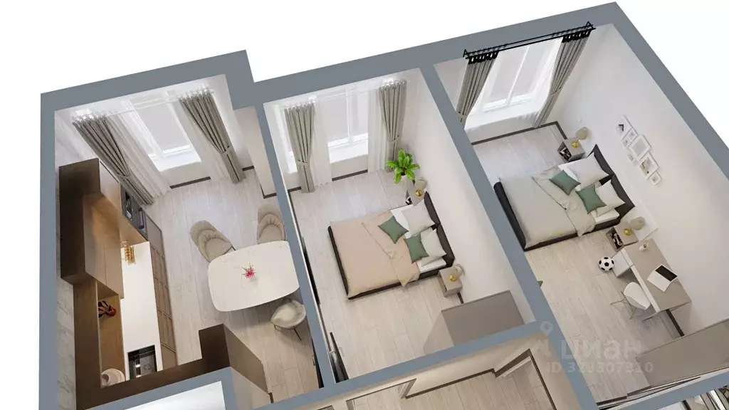 2-к кв. Ставропольский край, Пятигорск ул. Ермолова, 28А (68.29 м) - Фото 2