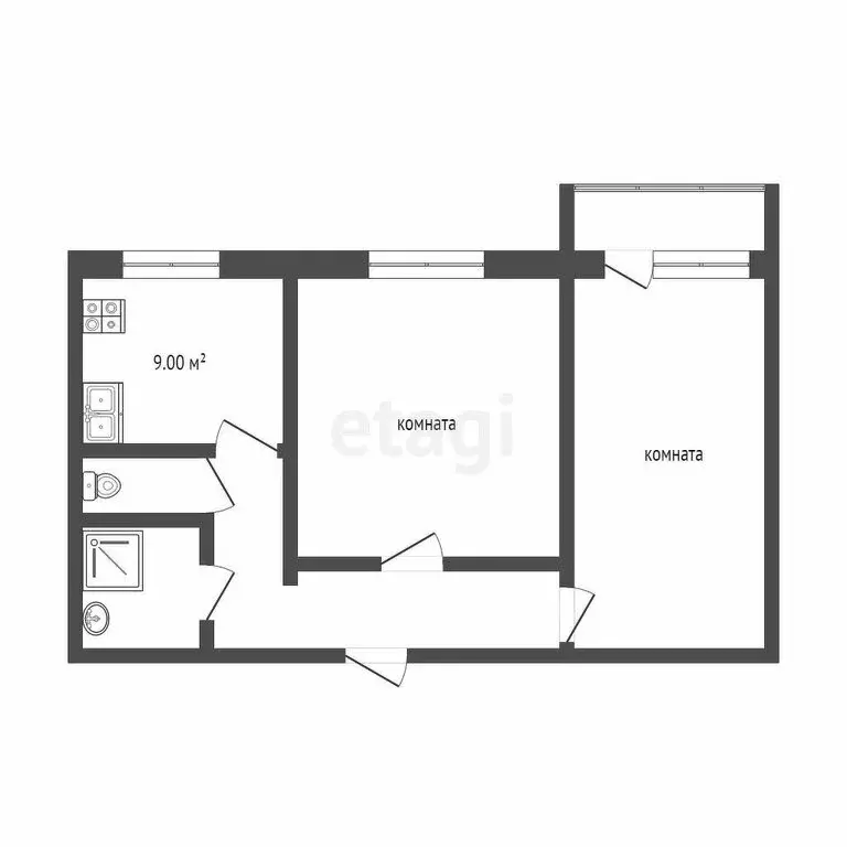 2-комнатная квартира: Челябинск, улица Братьев Кашириных, 85А (56.9 м) - Фото 0