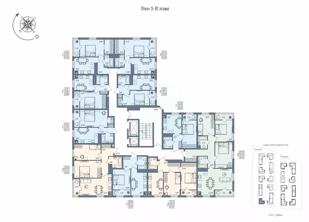 1-к кв. Волгоградская область, Волгоград Новый жилой комплекс (35.05 ... - Фото 2
