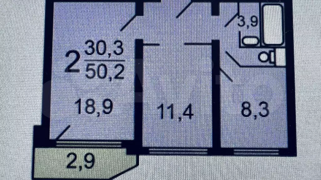 2-к. квартира, 60 м, 9/17 эт. - Фото 0