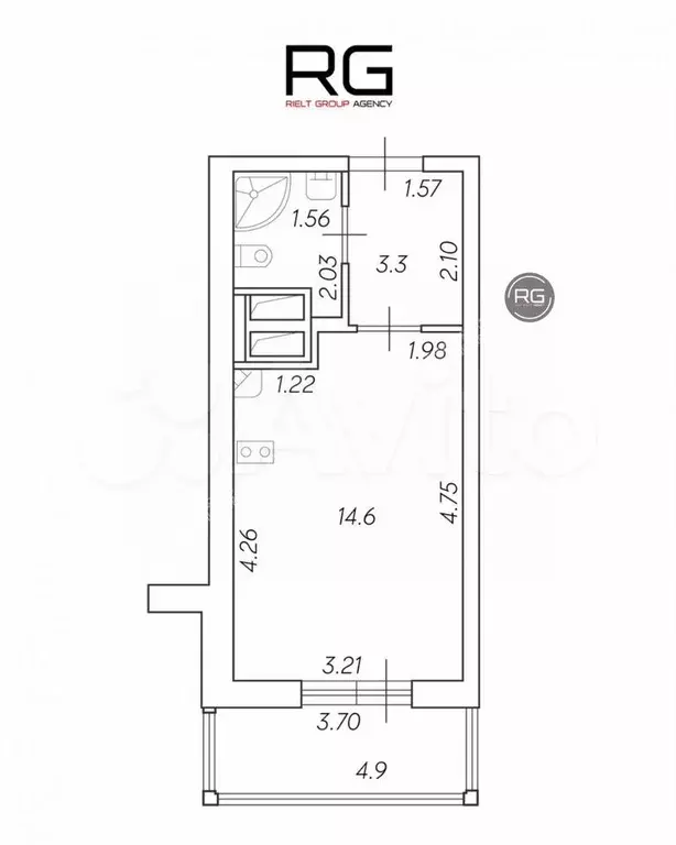 Квартира-студия, 25,5 м, 14/24 эт. - Фото 0