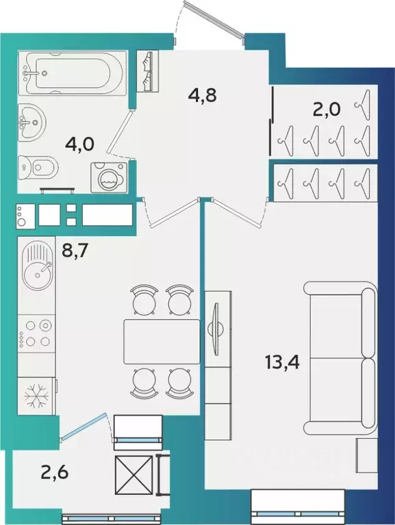 1-к кв. Удмуртия, Ижевск Культбаза жилрайон, 10-й мкр, Васнецово жилой ... - Фото 1