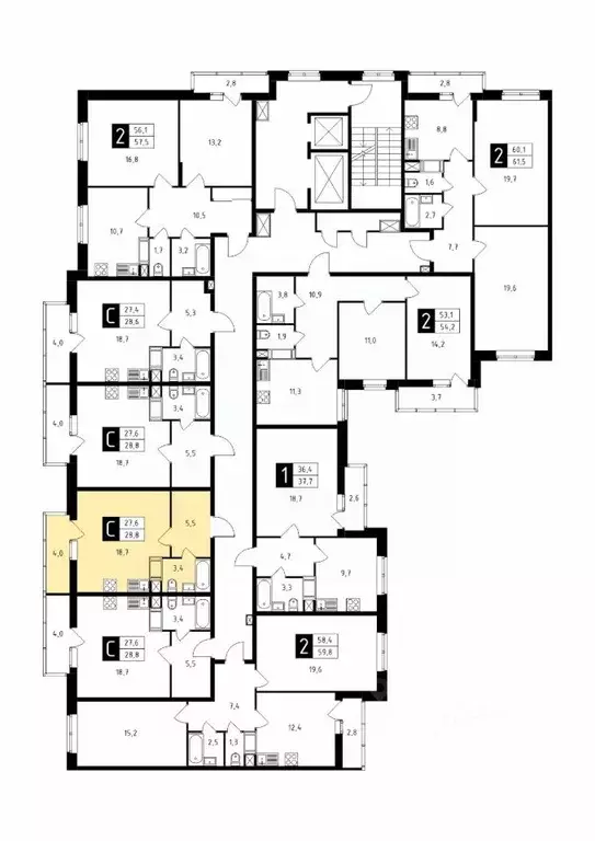 Студия Московская область, Подольск Красная Горка мкр, ул. Садовая, 14 ... - Фото 1
