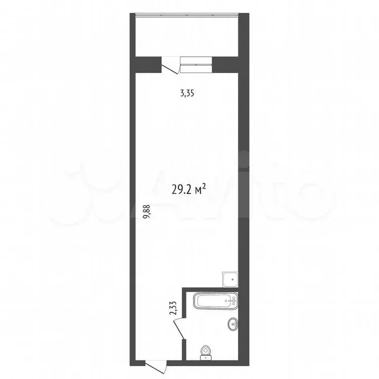 Квартира-студия, 34,4 м, 10/18 эт. - Фото 0