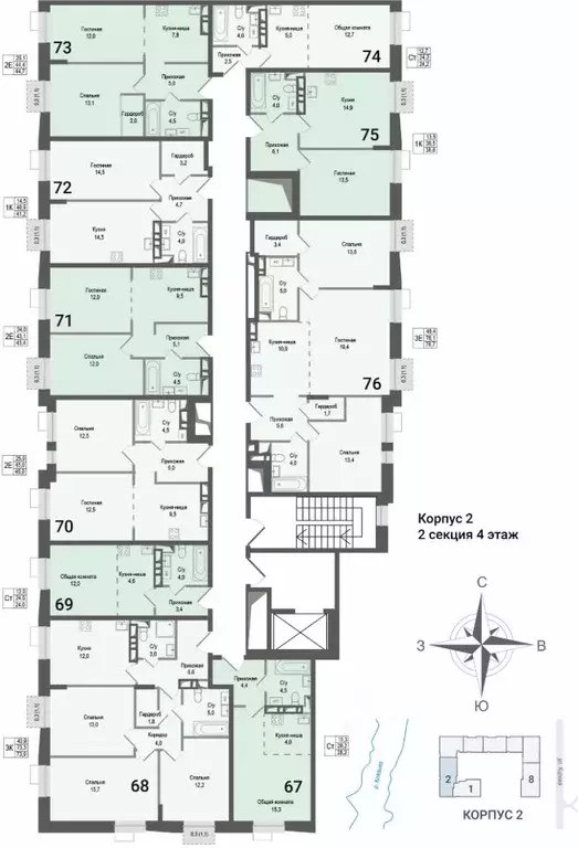 2-к кв. Московская область, Королев Первомайский мкр, Старые Горки дп, ... - Фото 2