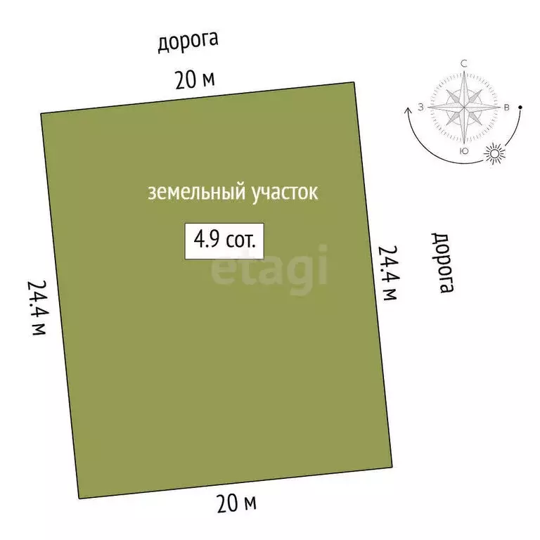 Участок в село Перевалово, Васильевская улица (4.9 м) - Фото 0