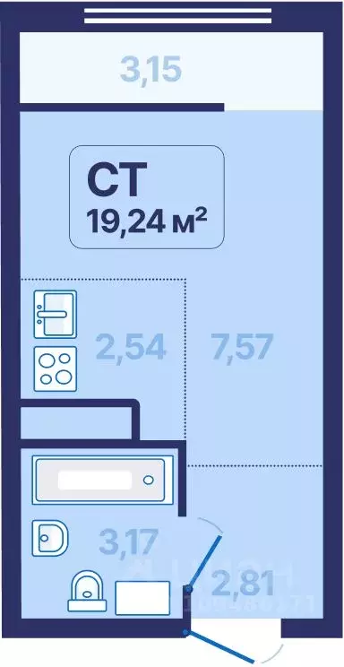 Студия Свердловская область, Екатеринбург просп. Космонавтов, 9 (19.24 ... - Фото 1