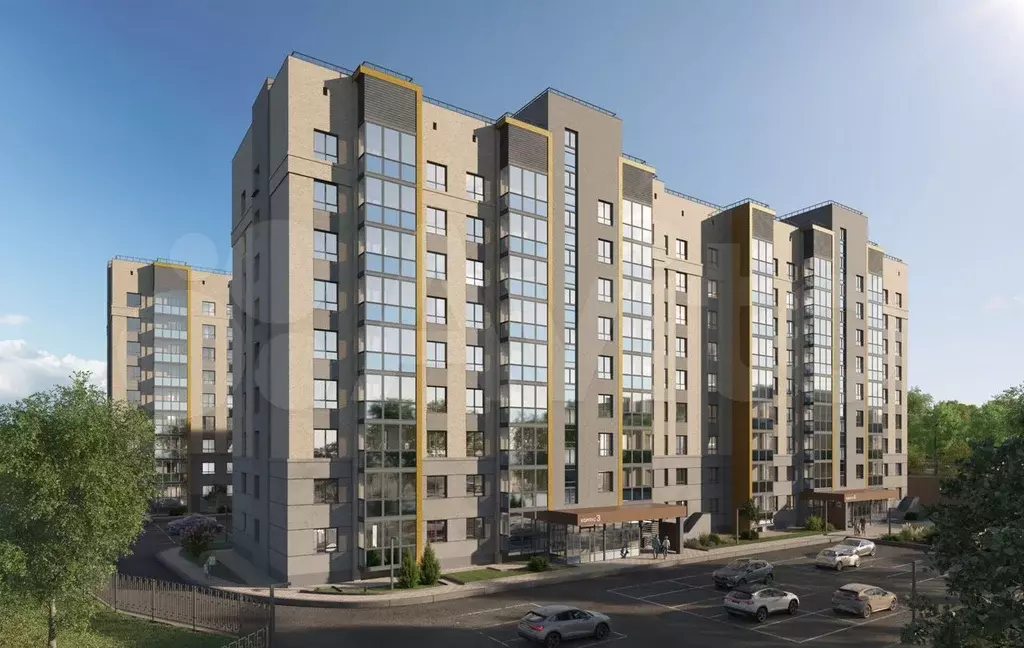 2-к. квартира, 66,9 м, 6/9 эт. - Фото 0