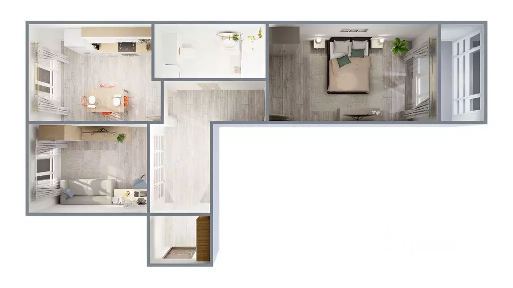 2-к кв. Новосибирская область, Новосибирск Самоцветы жилой комплекс ... - Фото 2