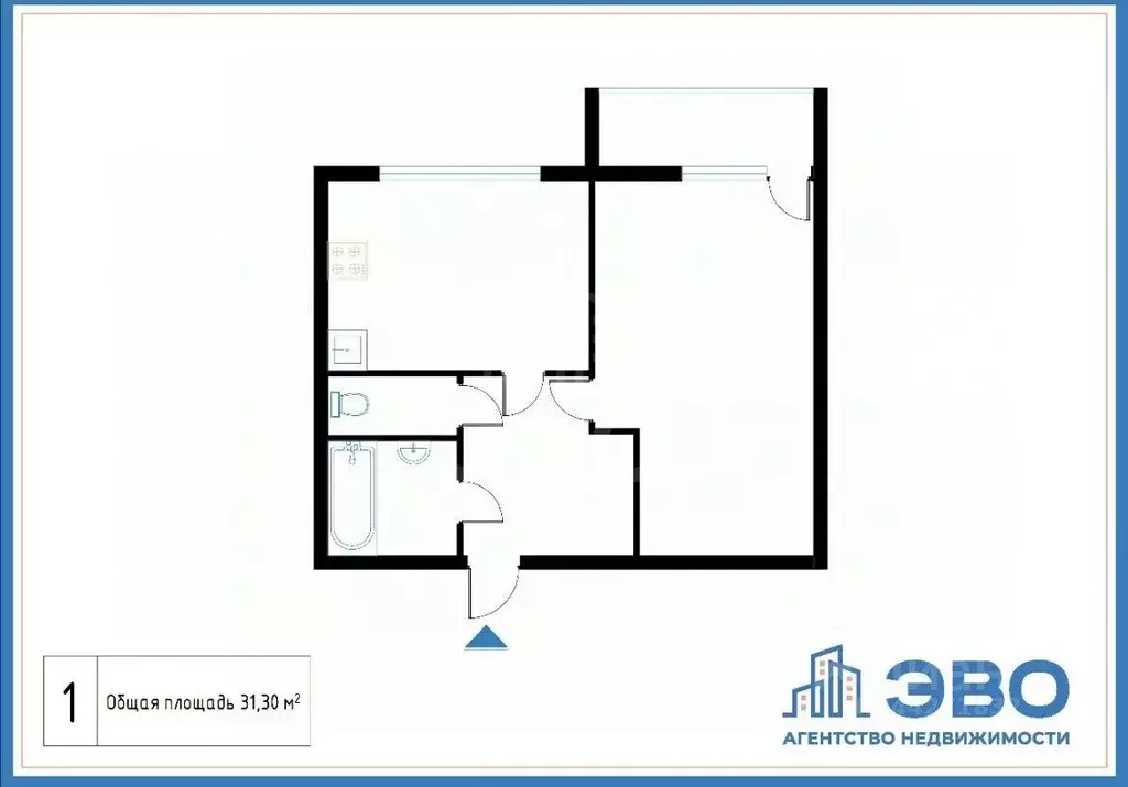 1-к кв. Санкт-Петербург Ленинский просп., 68 (31.2 м) - Фото 2