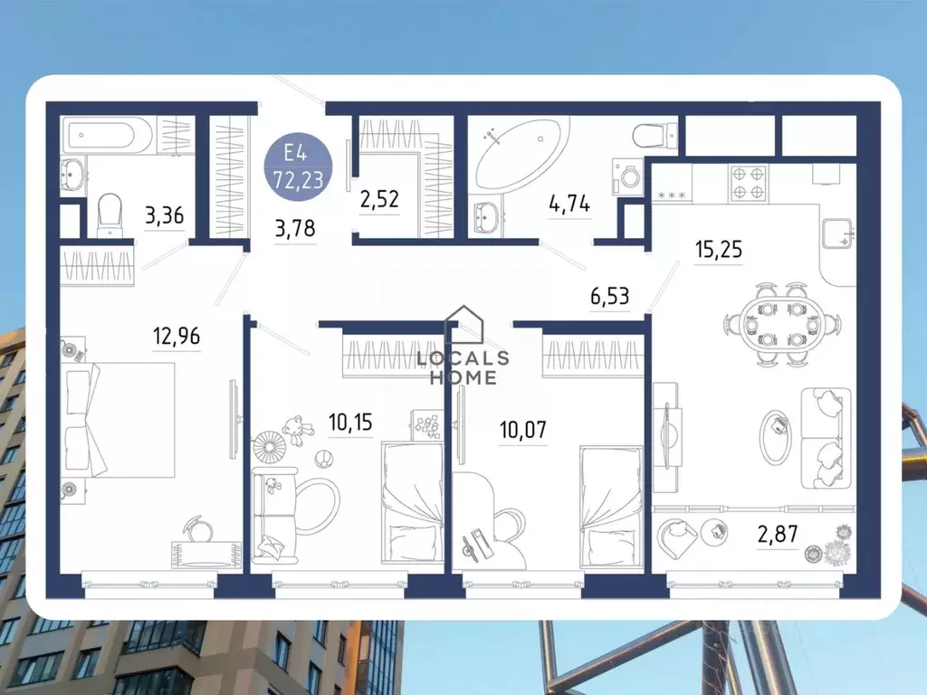 3-к кв. Рязанская область, Рязанский муниципальный округ, с. Дядьково ... - Фото 1