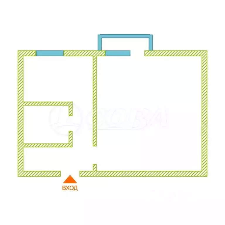 1-к кв. Курганская область, Курган Новая ул., 4 (29.0 м) - Фото 1