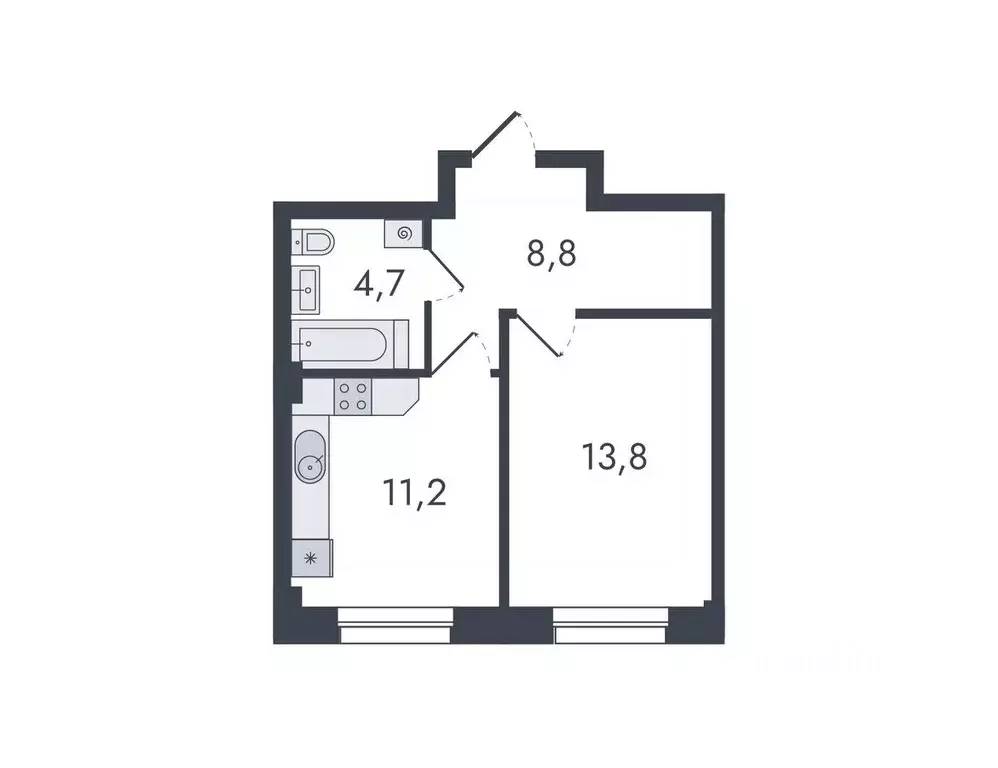 1-к кв. Кировская область, Киров ул. Чистопрудненская, 13 (38.5 м) - Фото 0