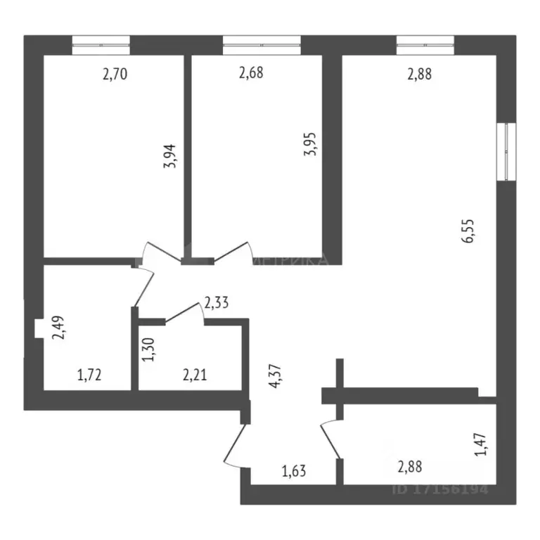 2-к кв. Тюменская область, Тюмень ул. Николая Ростовцева, 24 (62.0 м) - Фото 1