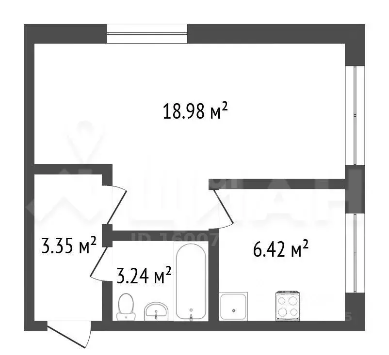 2-к кв. Иркутская область, Братск просп. Ленина, 21 (48.0 м) - Фото 1