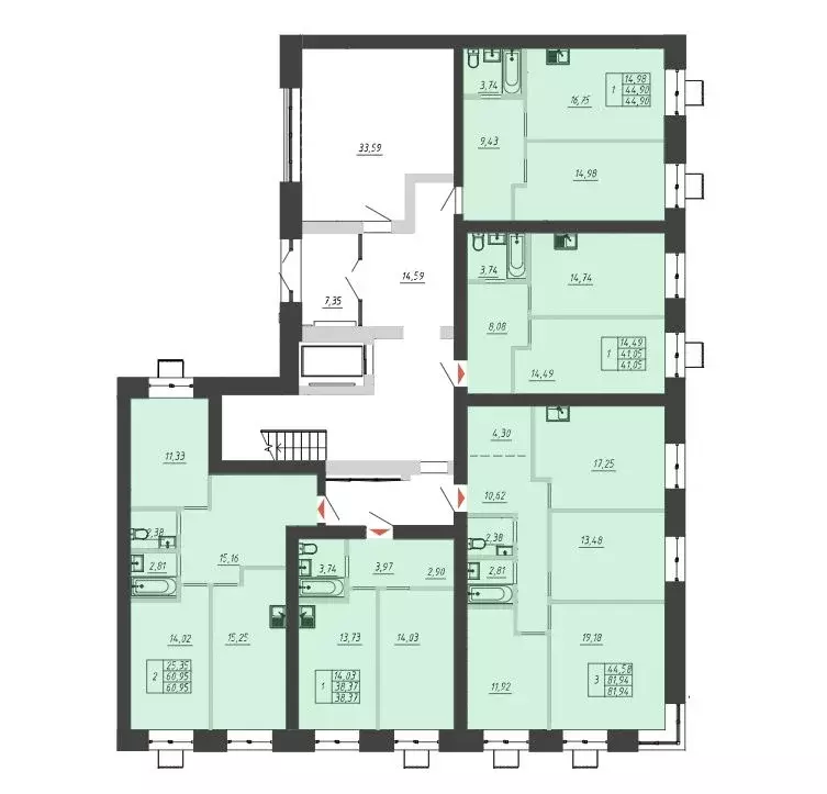 2-к кв. Самарская область, Тольятти бул. Итальянский, 2 (60.95 м) - Фото 2
