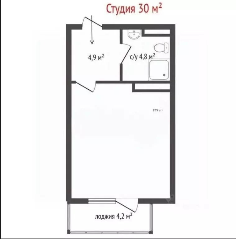 Студия Свердловская область, Екатеринбург ул. Крестинского, 35 (30.0 ... - Фото 1