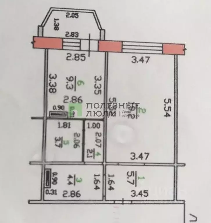 1-к кв. Орловская область, Орел Наугорское ш., 88 (44.4 м) - Фото 2