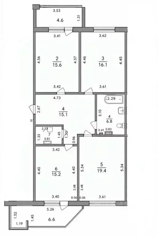 3-к кв. Санкт-Петербург просп. Героев, 32 (91.2 м) - Фото 2