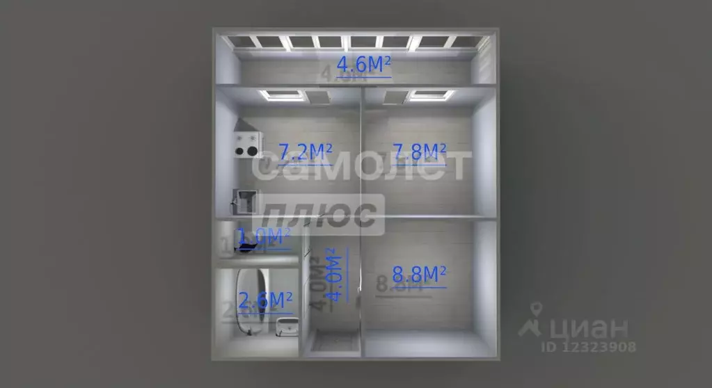 1-к кв. Московская область, Подольск Львовский мкр, ул. Красная, 7А ... - Фото 2