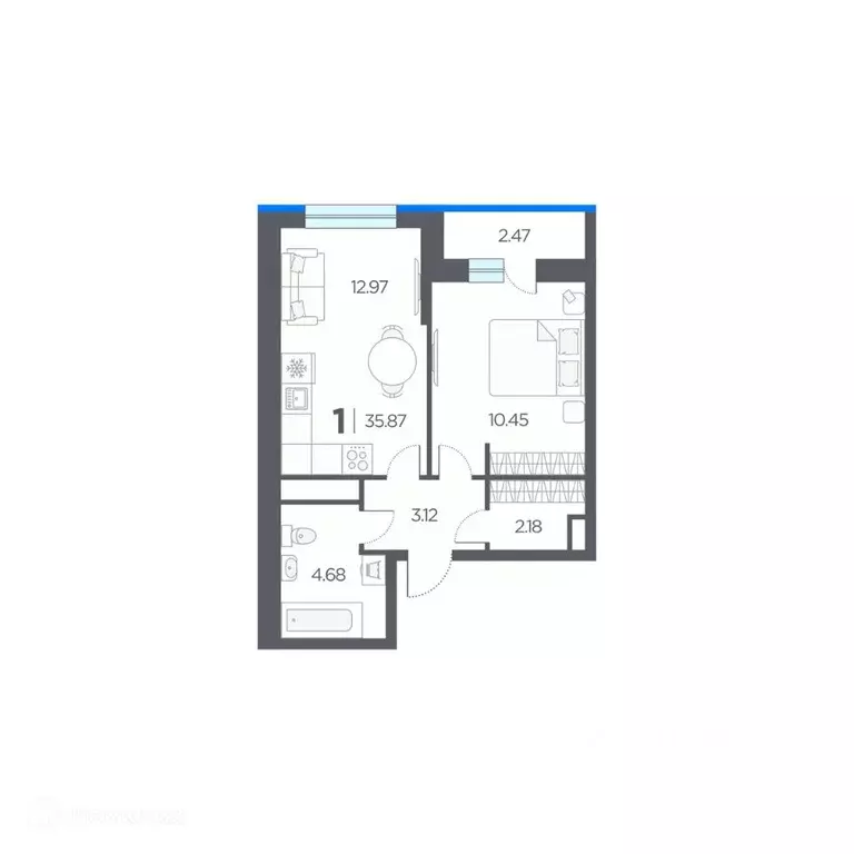 1-к кв. Рязанская область, Рязанский район, Дядьковское с/пос, с. ... - Фото 2