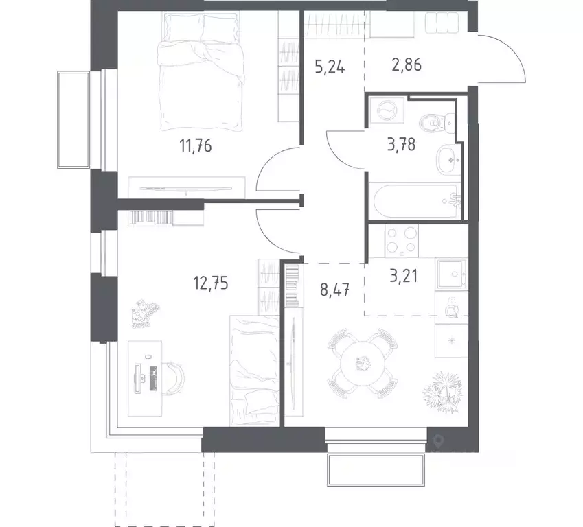 2-к кв. Московская область, Мытищи Перловка мкр, Долина Яузы жилой ... - Фото 1