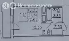 Квартира-студия: Санкт-Петербург, Муринская дорога, 69 (21.51 м) - Фото 1