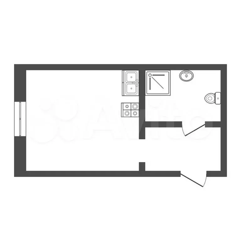 Квартира-студия, 24,7 м, 7/9 эт. - Фото 0