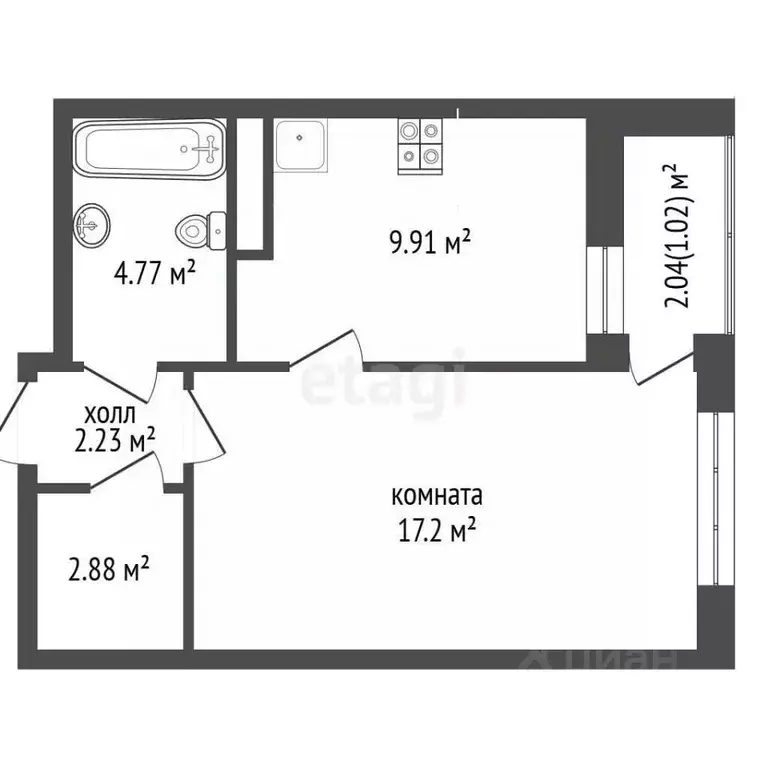 1-к кв. Москва Сосенское поселение, просп. Куприна, 34к1 (36.6 м) - Фото 1