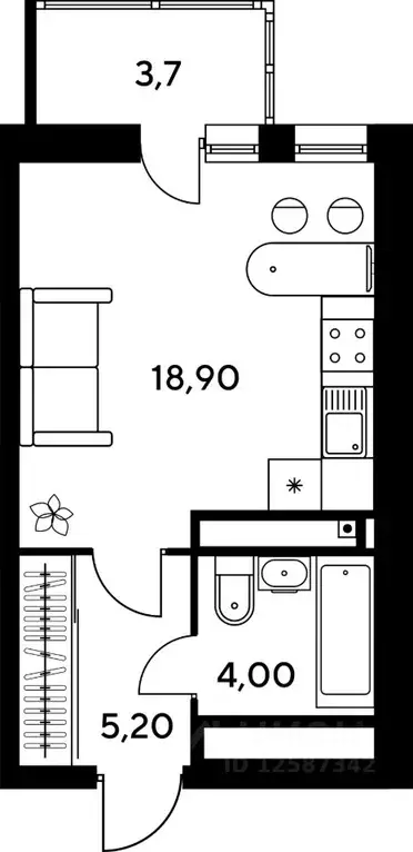 2-к кв. Ростовская область, Ростов-на-Дону бул. Платова, 12 (40.15 м) - Фото 0