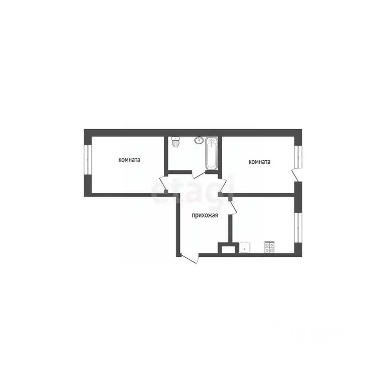 2-к кв. Бурятия, Улан-Удэ ул. Сентарецкого, 23 (40.0 м) - Фото 2