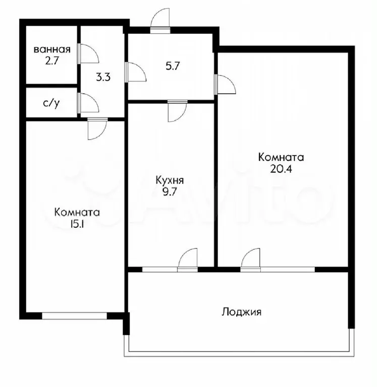 2-к. квартира, 71 м, 6/10 эт. - Фото 0