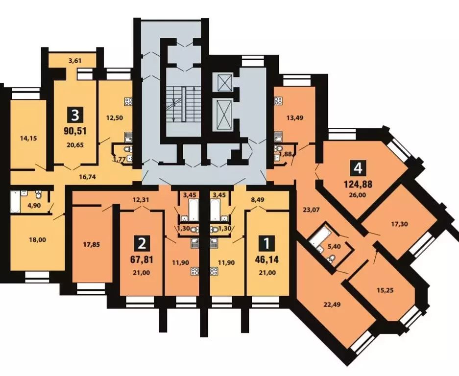 4-к кв. Красноярский край, Красноярск ул. Копылова, 19 (129.51 м) - Фото 1