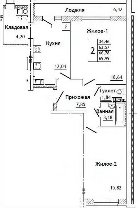 2-к кв. Смоленская область, Смоленский муниципальный округ, д. ... - Фото 0