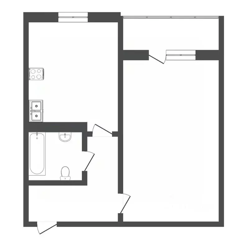 1-к кв. Тюменская область, Тюмень ул. Елизарова, 12 (32.4 м) - Фото 2