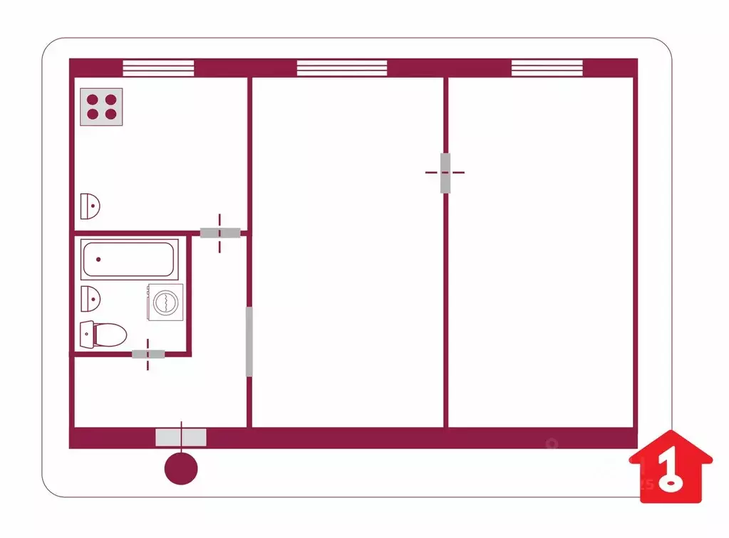 2-к кв. Омская область, Омск Городок Нефтяников мкр, ул. Энергетиков, ... - Фото 2