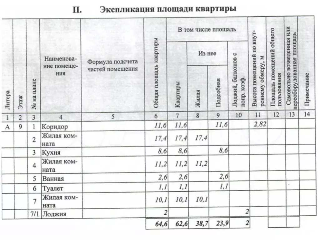 3-к. квартира, 64,6 м, 9/9 эт. - Фото 1