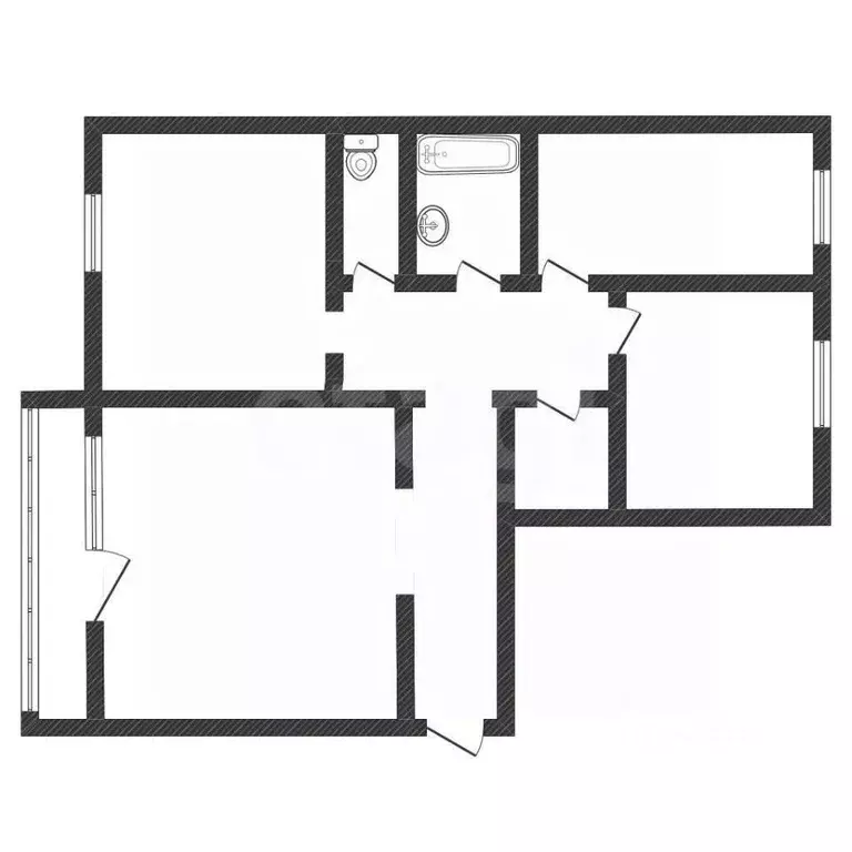 3-к кв. Кемеровская область, Прокопьевск ул. Обручева, 49 (64.5 м) - Фото 2