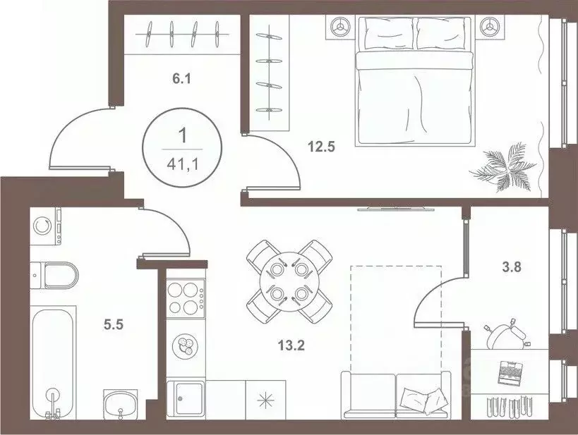 1-к кв. Пензенская область, Пенза Арбеково жилрайон, Дальнее Арбеково ... - Фото 1